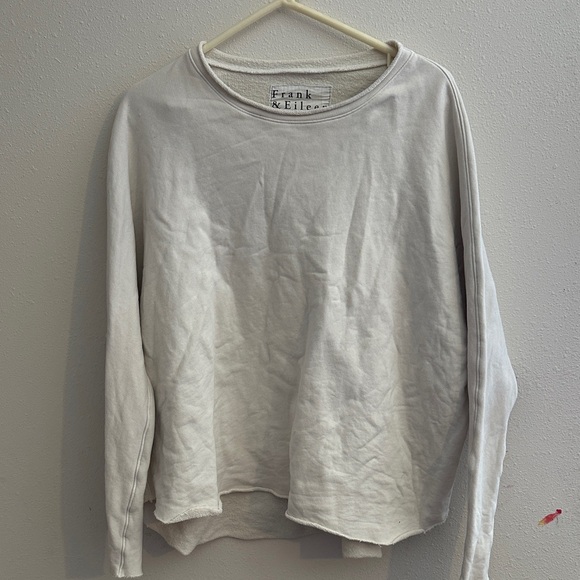 Frank & Eileen Tops - Frank & Eileen Off-White Crewneck Sweatshirt